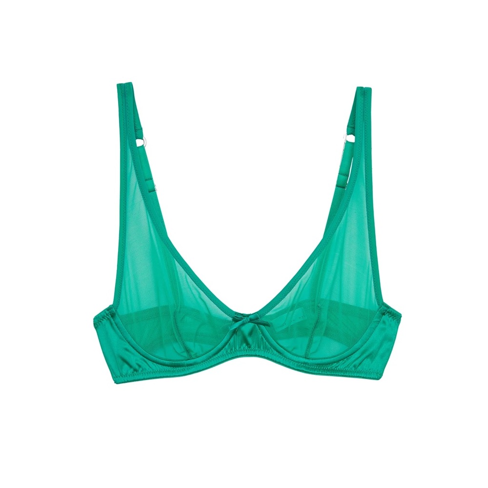 Fleur du Mal Mesh Demi Bra